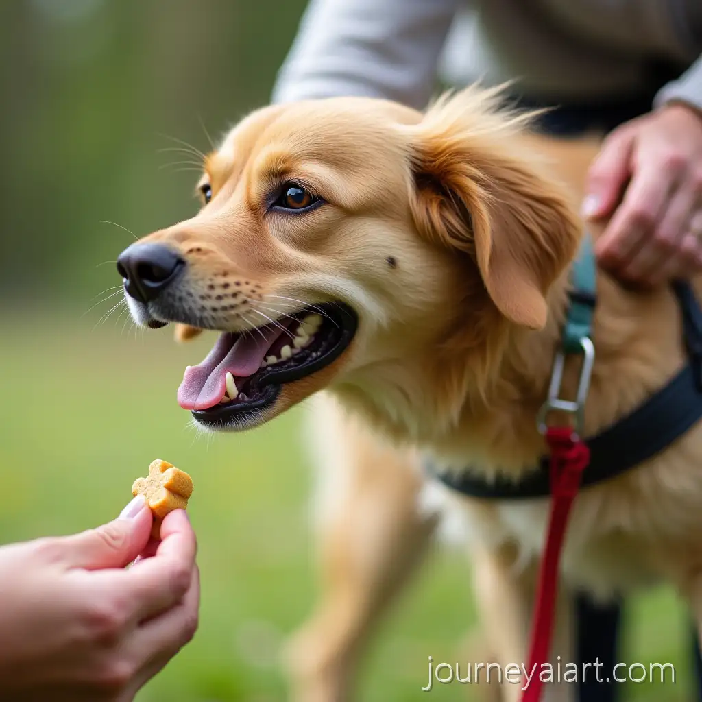 Person-RewardDog-reward-training-outdoorsing-Dog-with-Treat-During-Positive-Reinforcement-Training-Outdoors