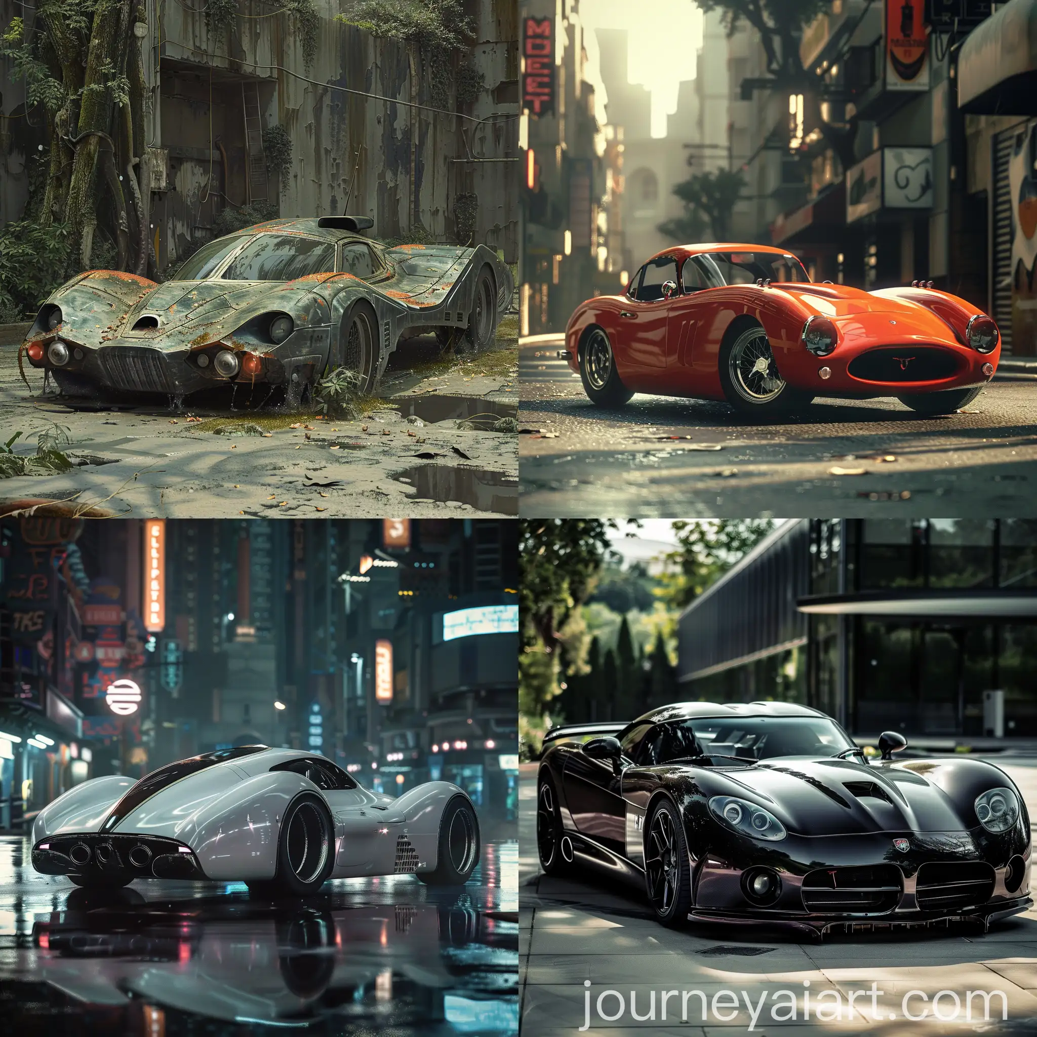Vintage-Car-Parked-on-Abandoned-Street