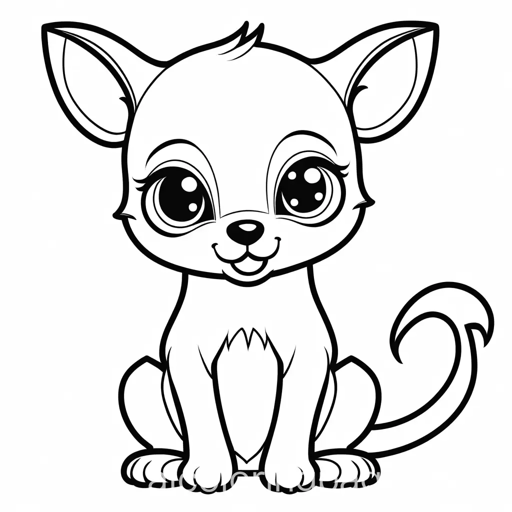 cute suricato baby black and white for colouring for children, Coloring Page, black and white, line art, white background, Simplicity, Ample White Space. The background of the coloring page is plain white to make it easy for young children to color within the lines. The outlines of all the subjects are easy to distinguish, making it simple for kids to color without too much difficulty