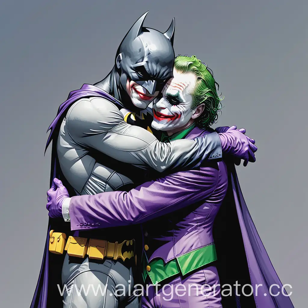 batman hugging  joker