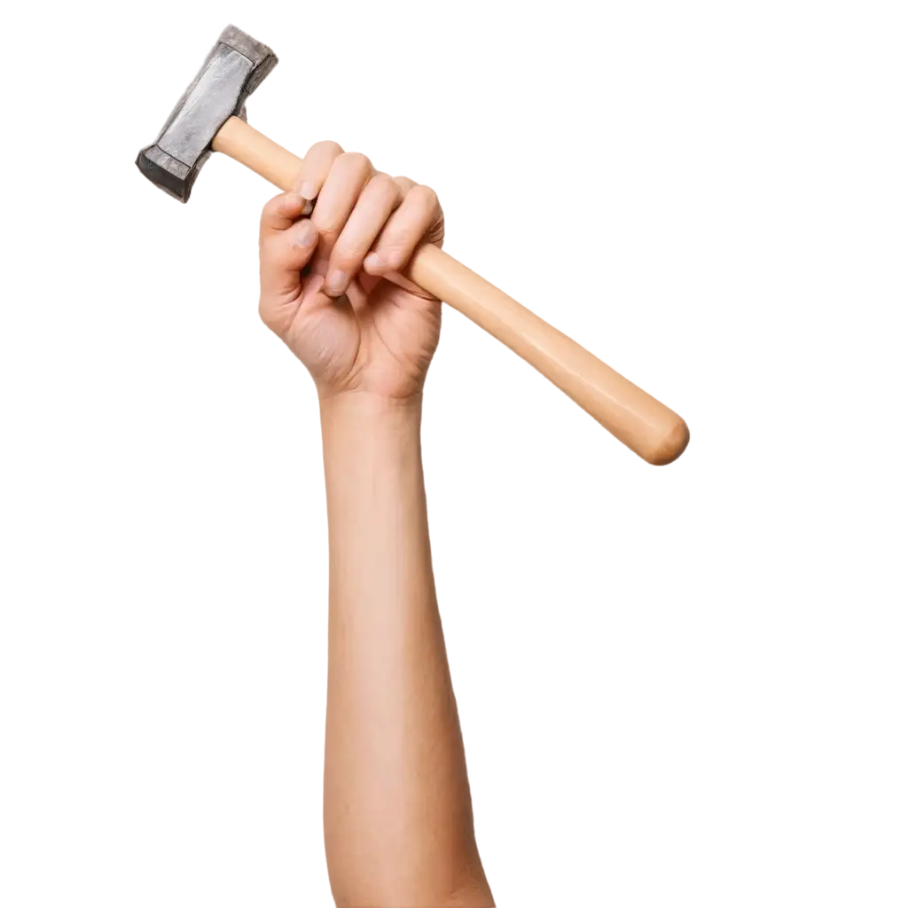 Hand-Holding-Hammer-PNG-Image-HighQuality-Transparent-Background-for-Versatile-Usage