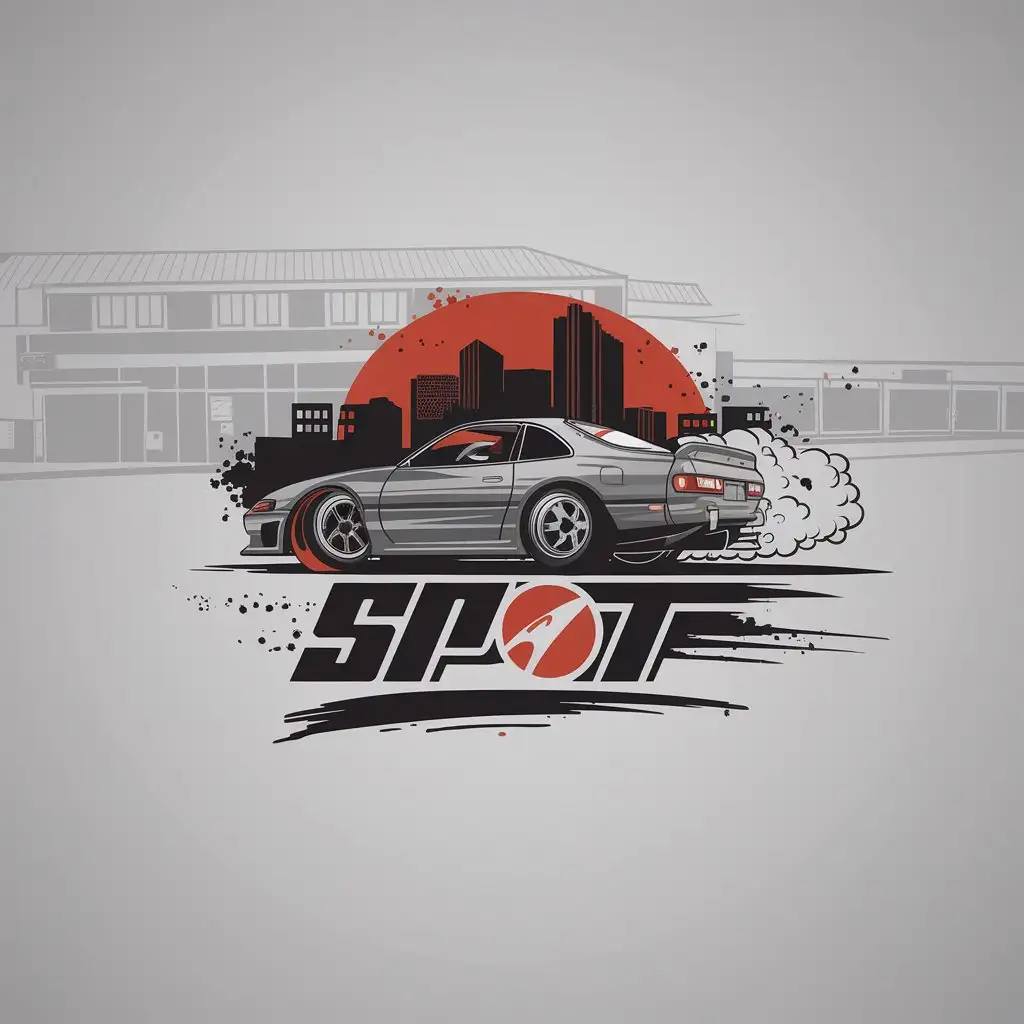 LOGO Design For Spot Minimalistic Japanese Car Automotive Theme