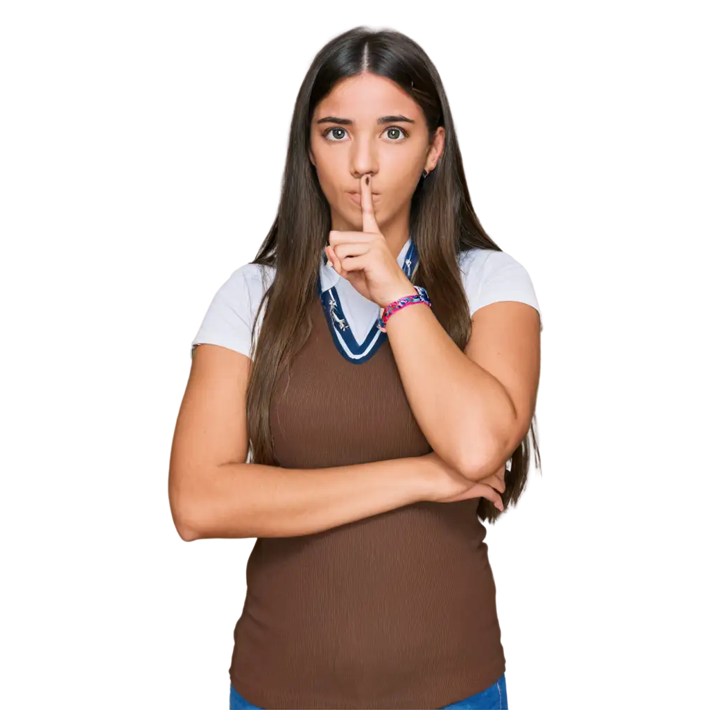 Creative-PNG-Image-of-a-Girl-with-School-Gags-Capturing-Whimsical-School-Life