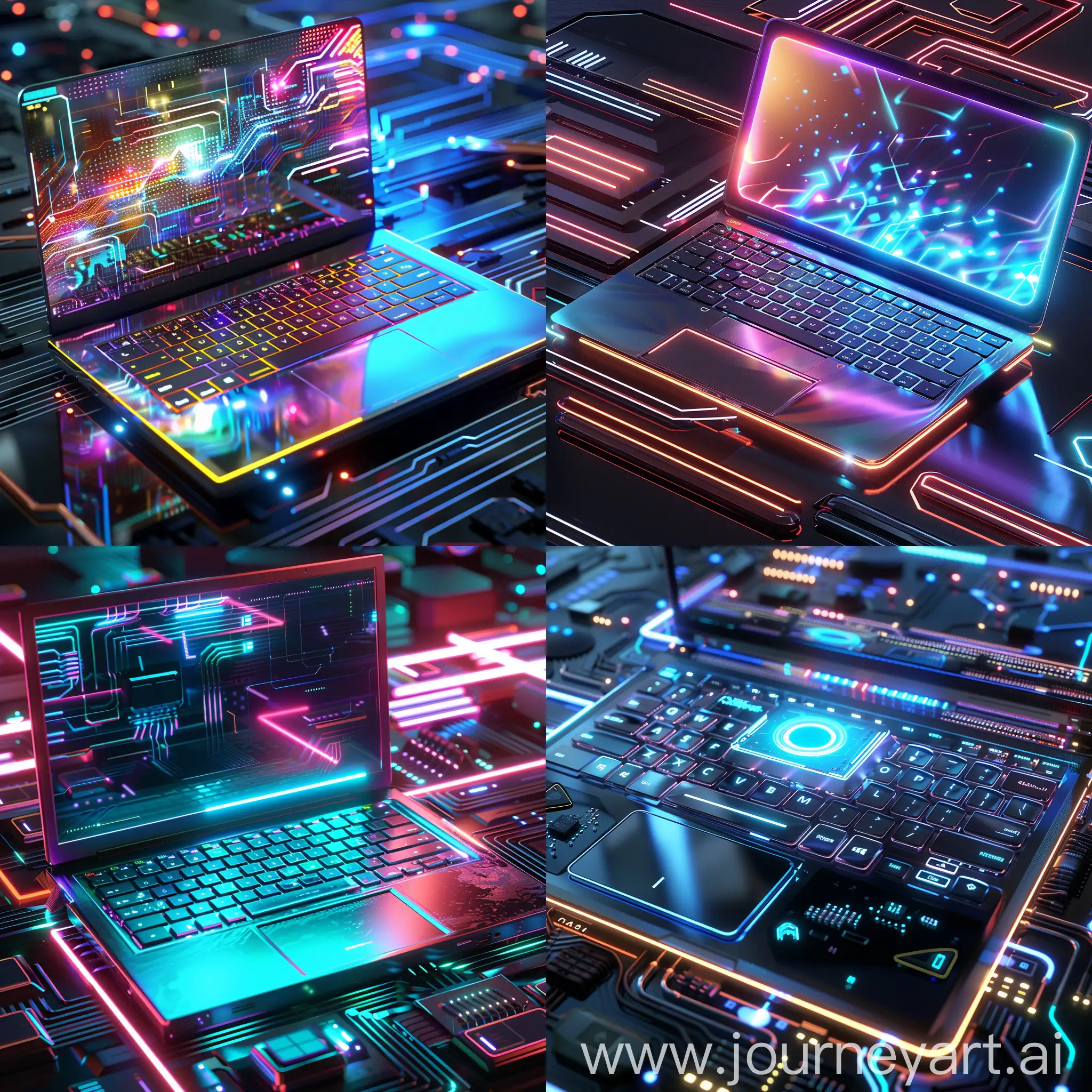 Futuristic-Laptop-Design-with-Iridescent-Accents-and-Neon-Circuit-Patterns