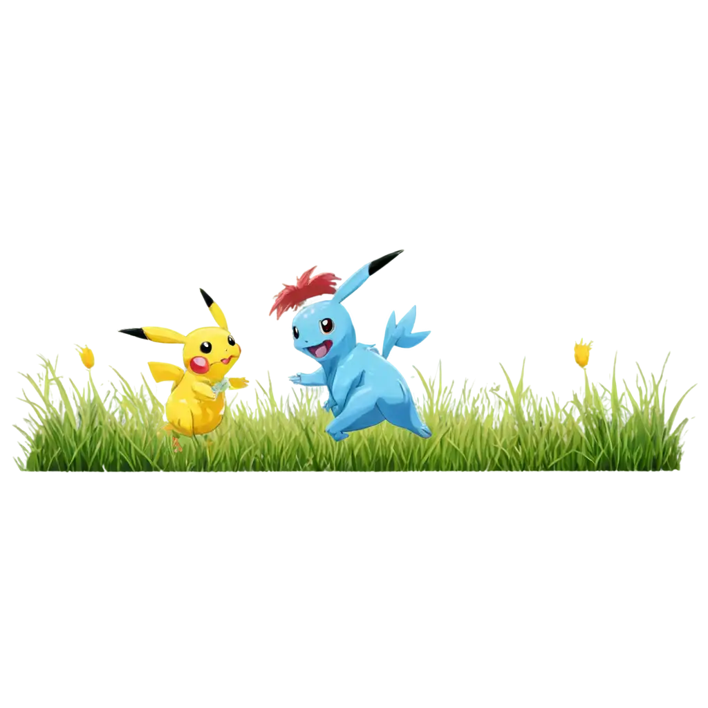 VibrPNG-Image-Usage-Analysisant-PokmonInspired-Creatures-Frolicking-in-Tall-Grass-PNG-Image-for-Dynamic-Visual-Appeal