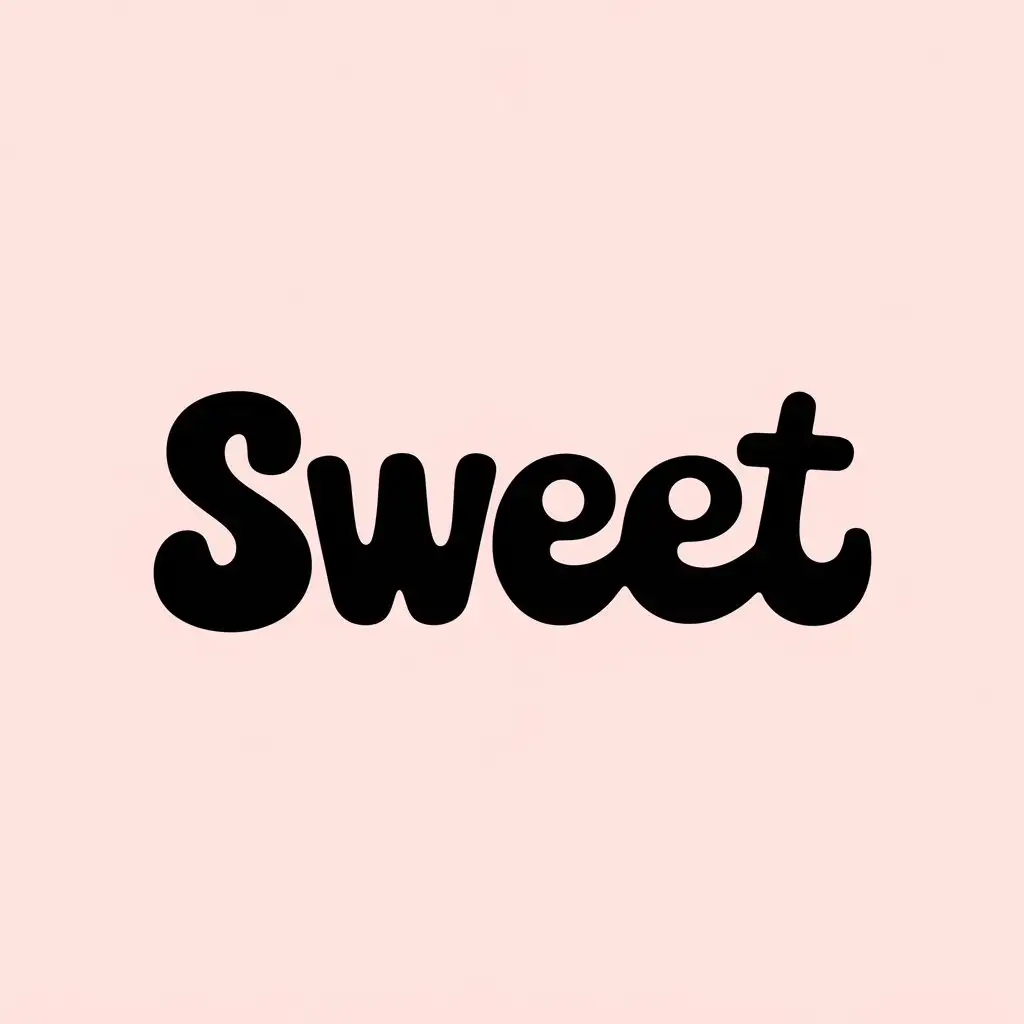 LOGO Design for Sweet Cute Delicate Font with Clear Background