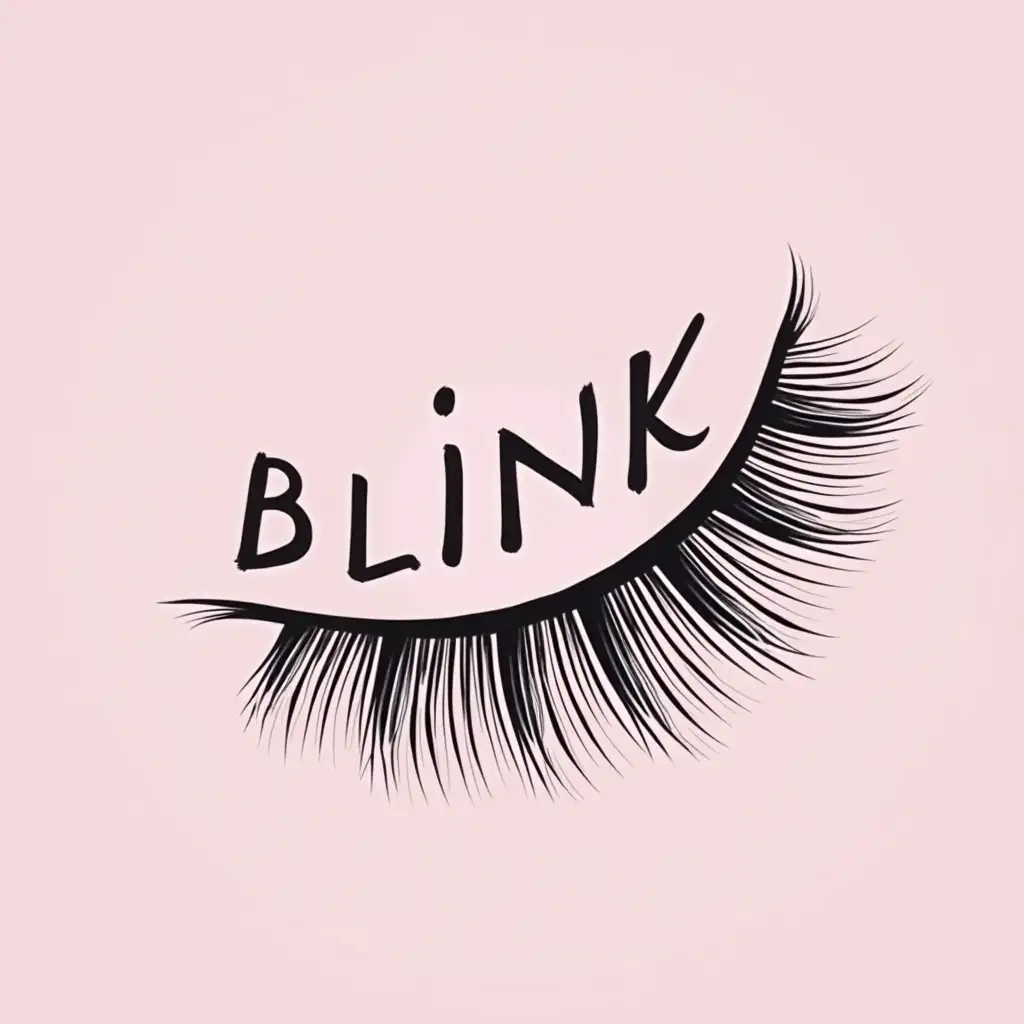 Lash extension logo named ' BLINK LASHES '