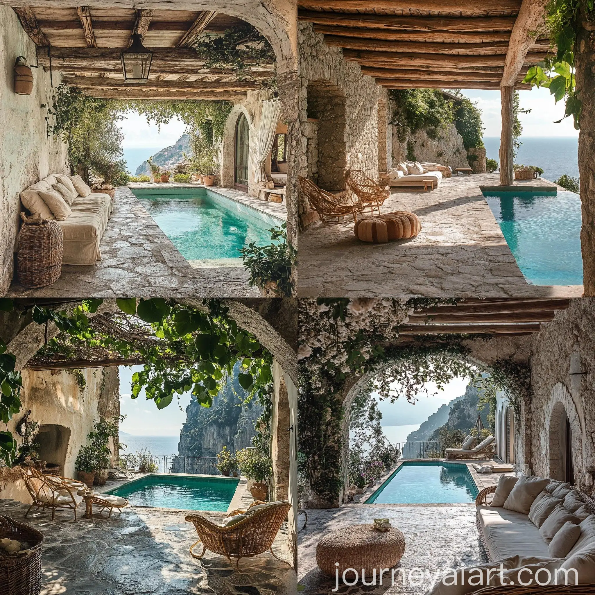 Rustic-Boho-Chic-Architecture-Porch-with-Swimming-Pool-on-Amalfi-Coast