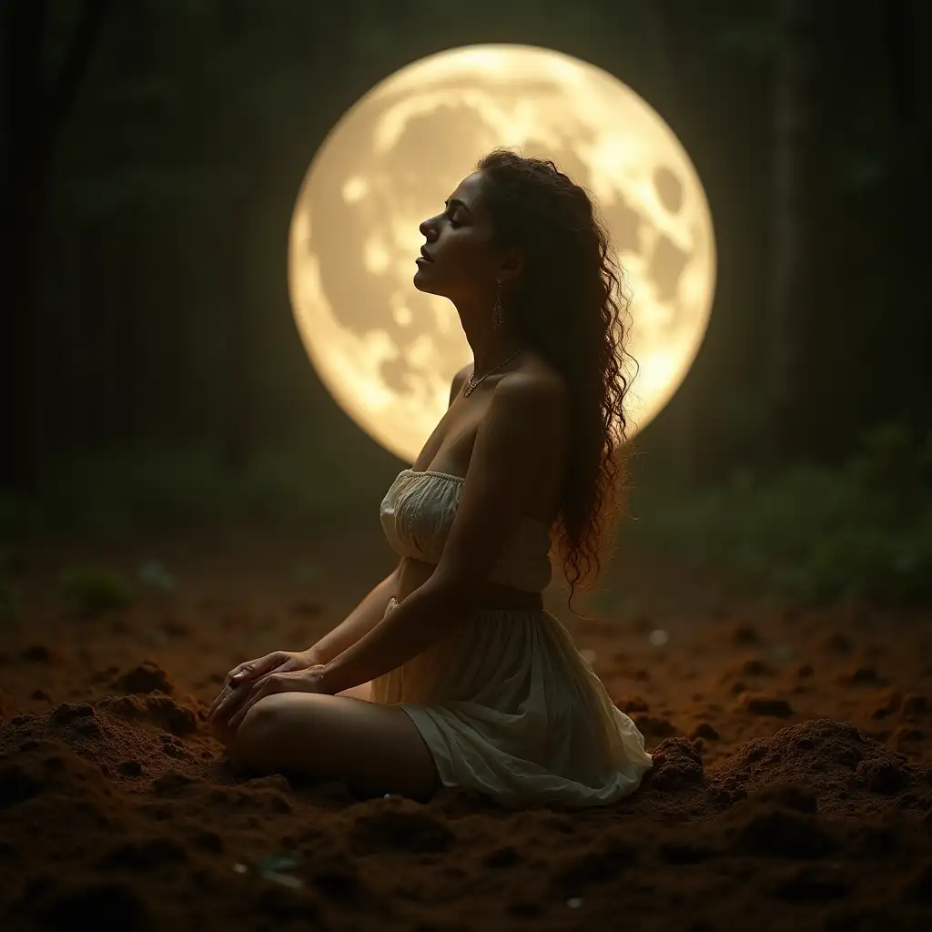 Mystical-Woman-Merging-with-Earth-Under-Full-Moon-Symbolizing-Fertility-and-Strength