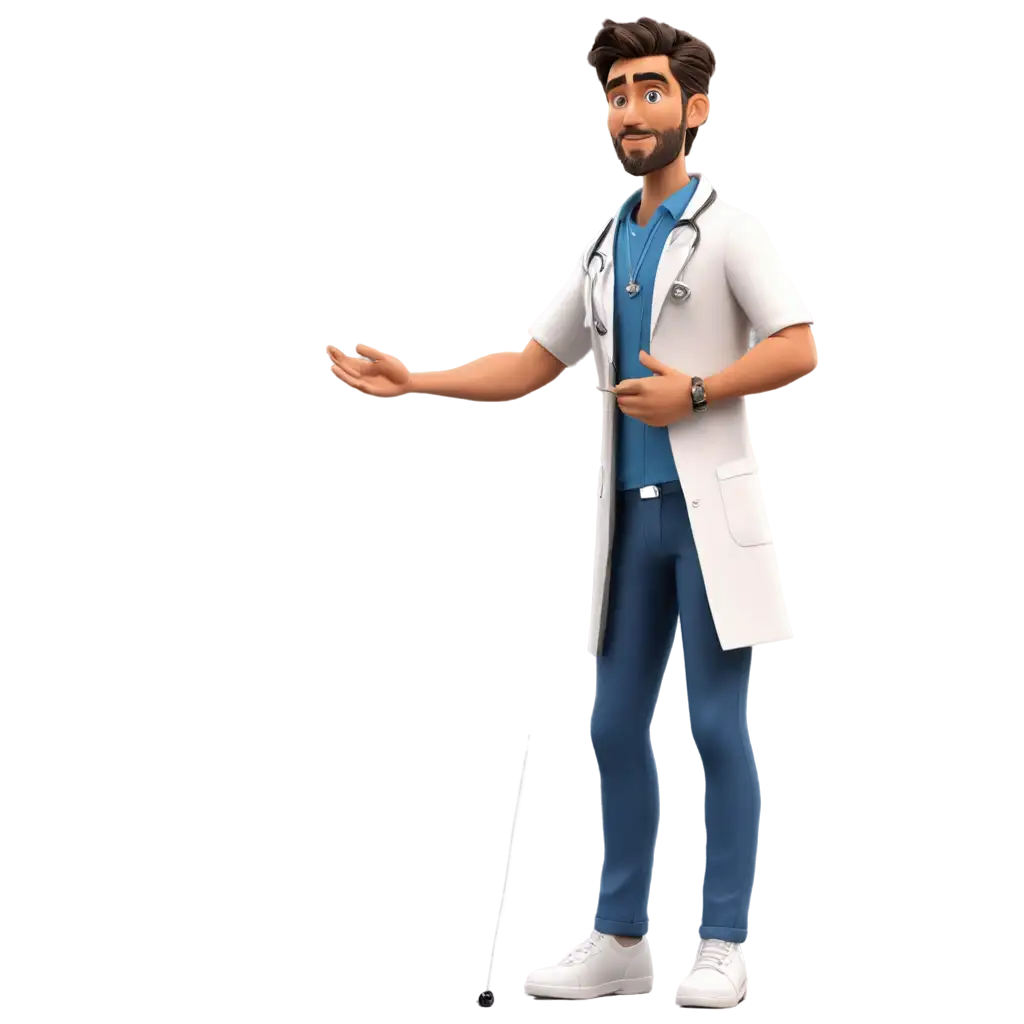 HighQuality-PNG-of-an-Animated-Male-Doctor-with-Stethoscope-for-Versatile-Use