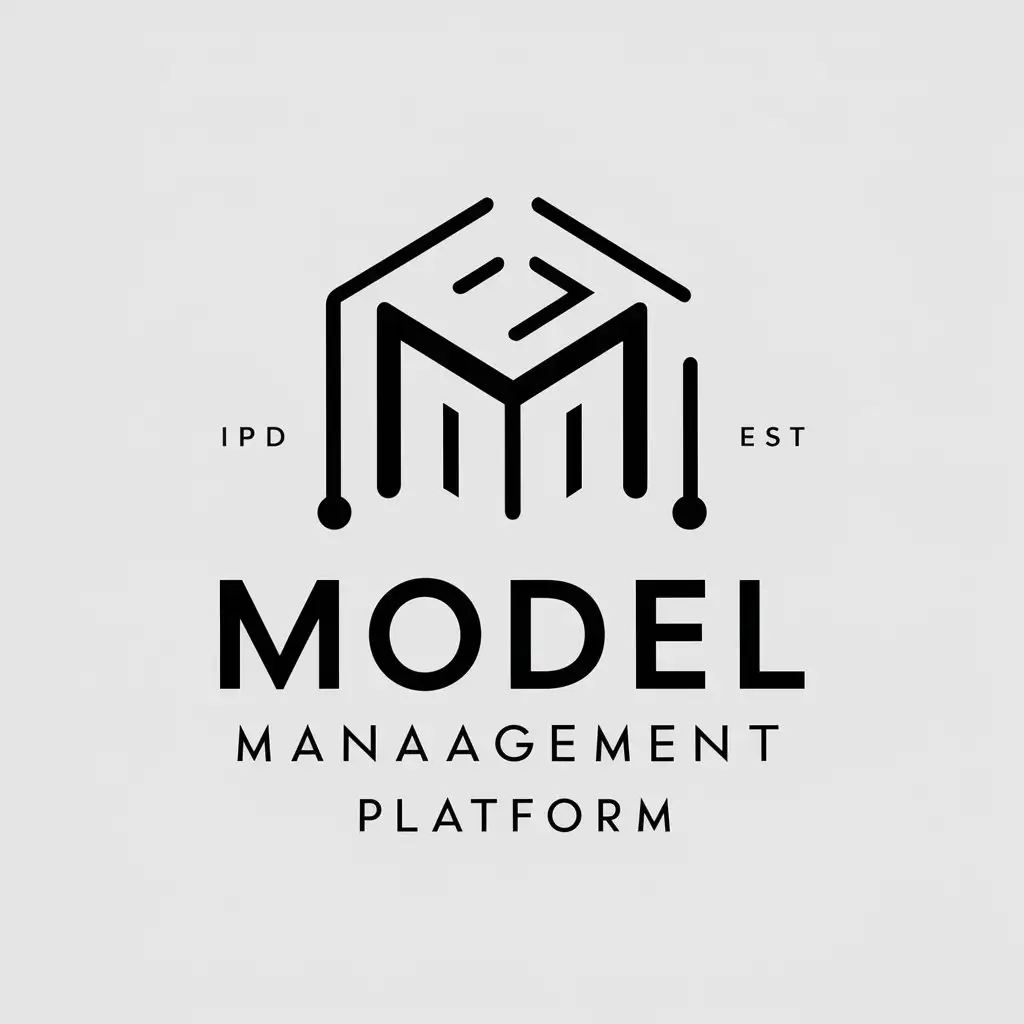 a vector logo design,with the text "Model management platform", main symbol:containing data style, containing letters M and G,,Moderate,be used in Internet industry,clear background