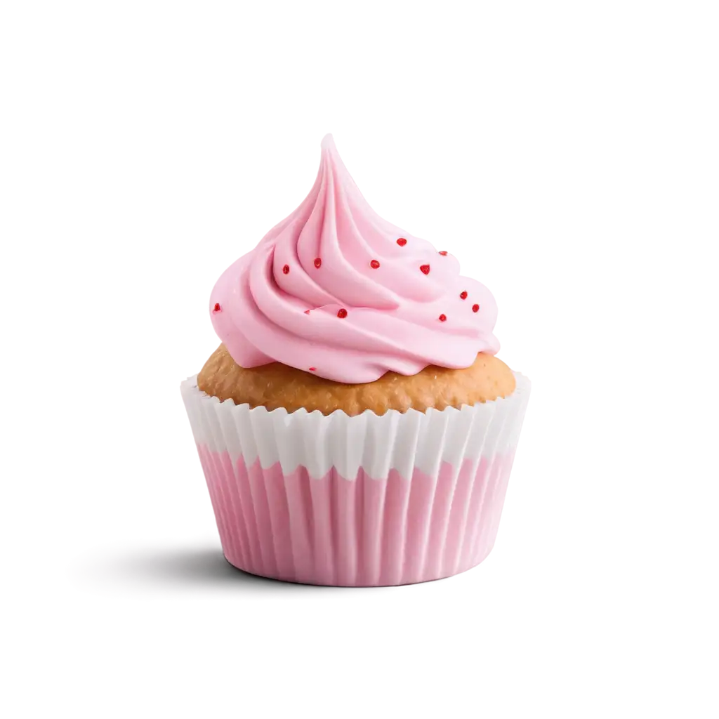 Fresh tasty cupcake isolated on a transparent background