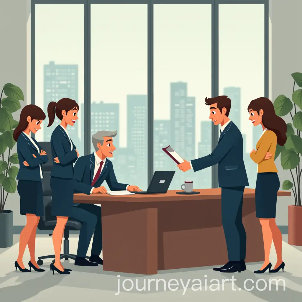 Workplace-Favoritism-and-Tension-in-Modern-Office-Setting