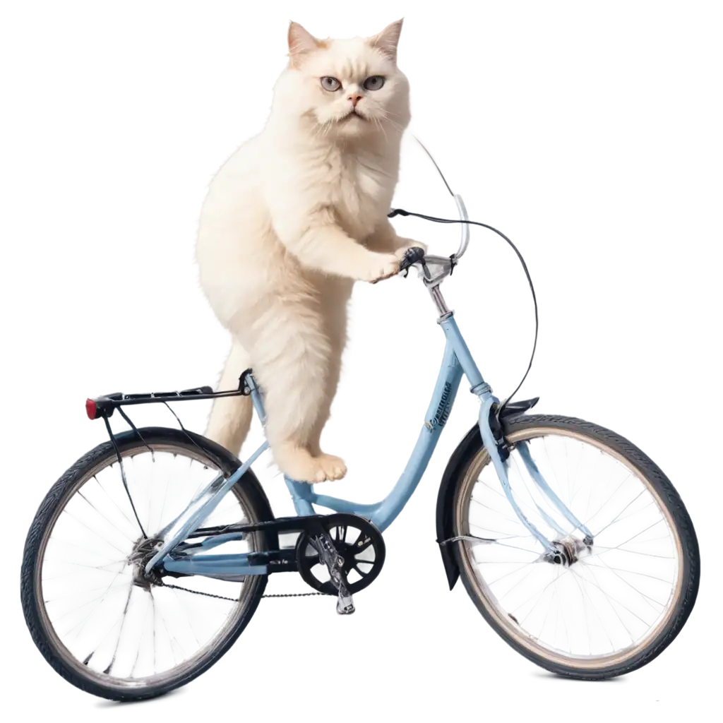 Crisis-of-a-White-Himalayan-Cat-Riding-a-Bicycle-PNG-HighQuality-Image-for-Various-Applications