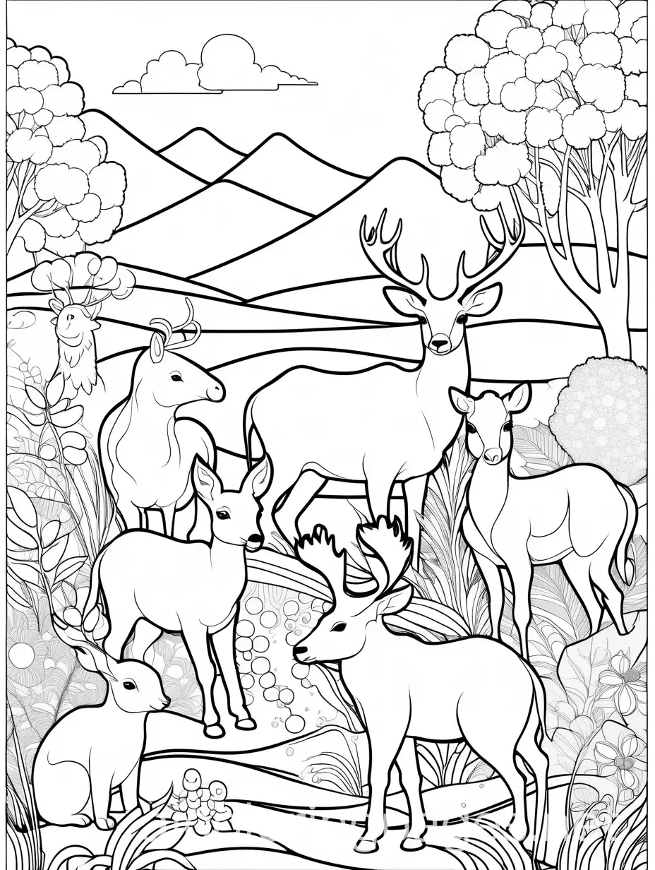 School-of-Animals-Coloring-Page-for-Kids