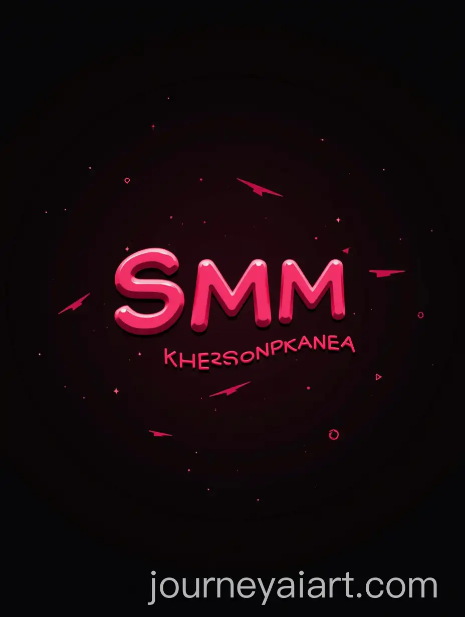 KHERSONCHANKA-Logo-with-Red-and-Pink-Text-and-3D-Bubblegum-SMM-Elements