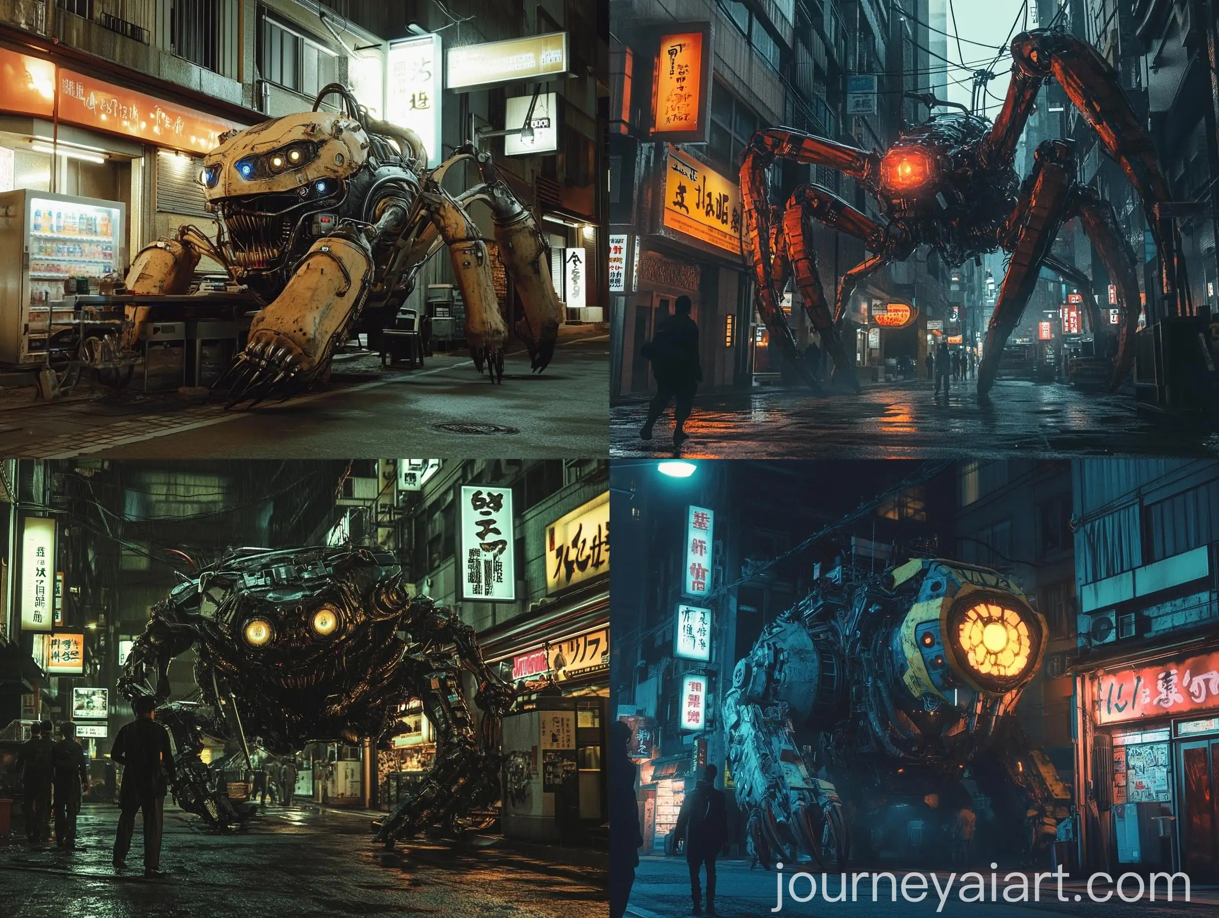 Mechanical-and-Terrifying-Creatures-in-Tokyos-Cyberpunk-Night