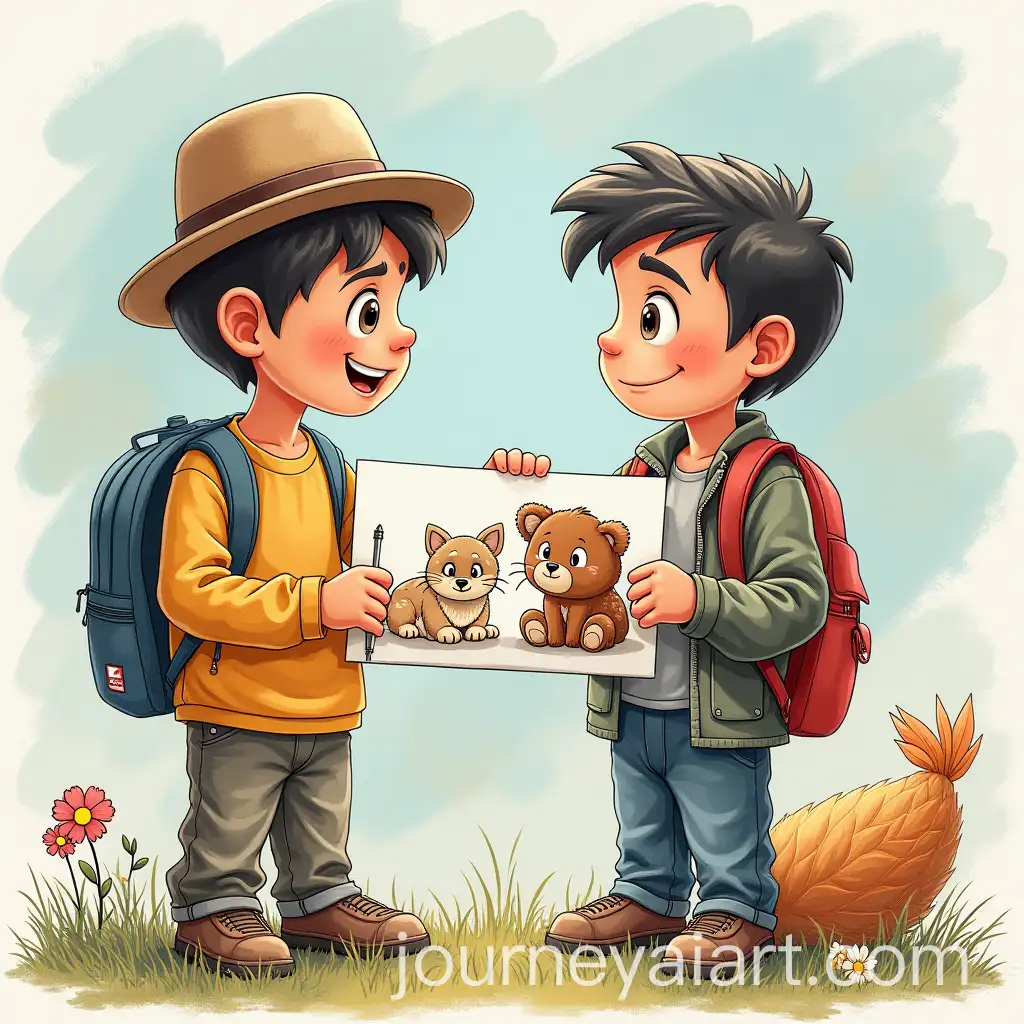 Two-Boys-Competing-in-a-Drawing-Contest-with-a-Lesson-on-Forgiveness