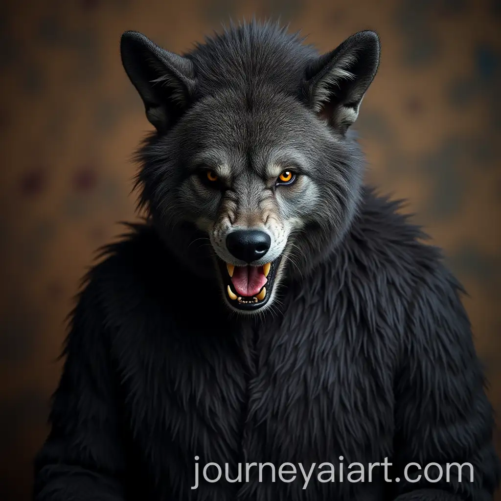 Man-Wearing-a-Werewolf-Costume-for-Halloween-Party