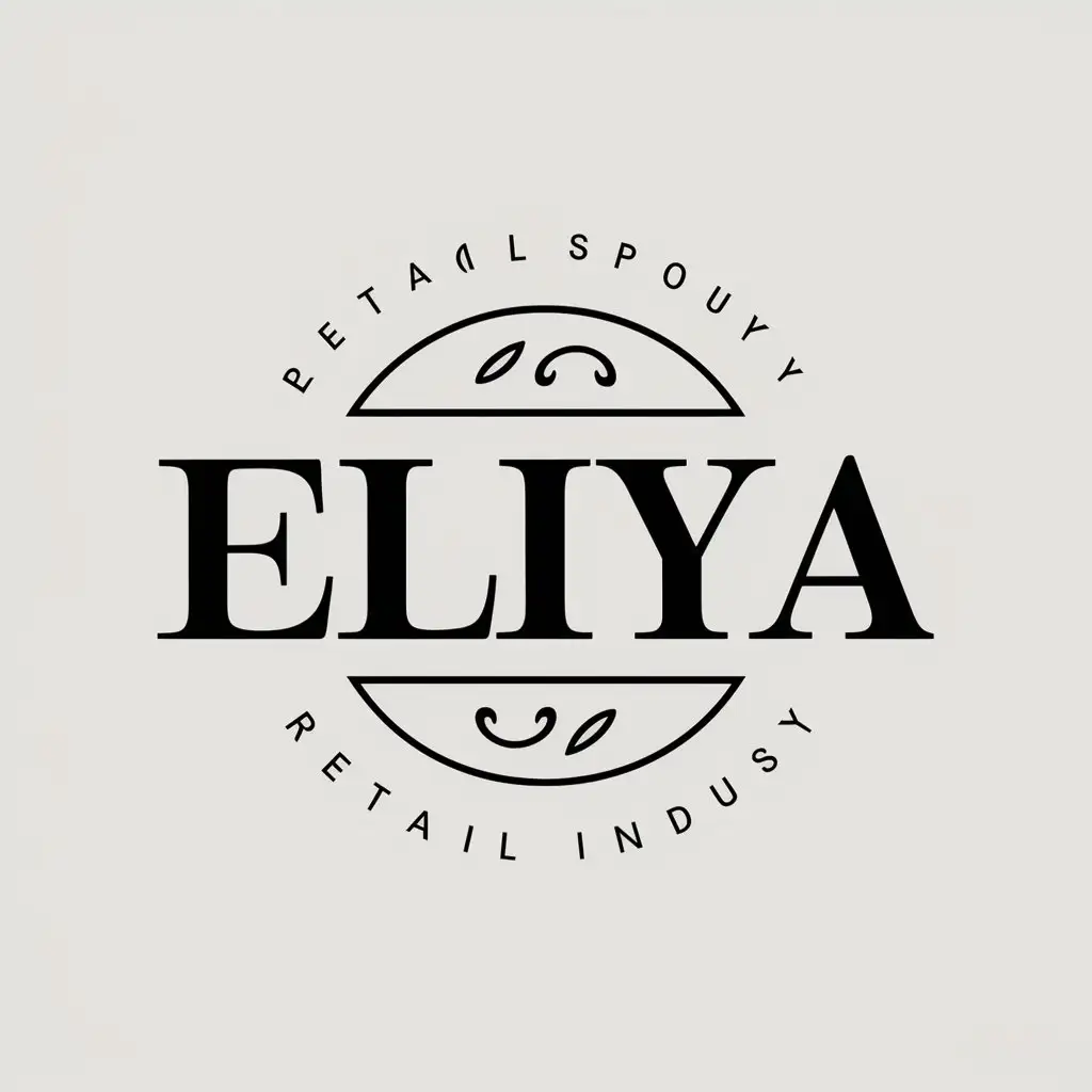 a vector logo design,with the text "Eliya", main symbol:el,Moderate,be used in Retail industry,clear background