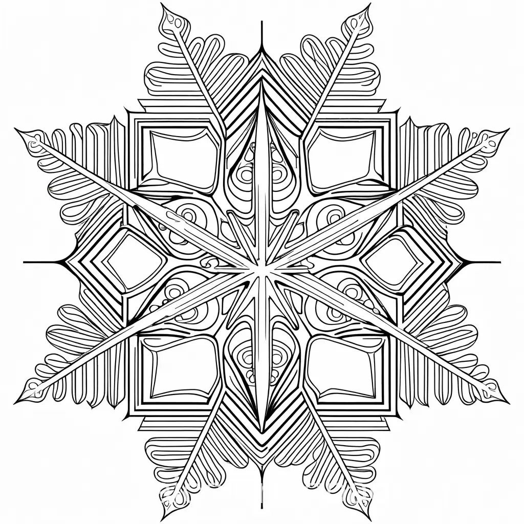 Delicate-Snowflake-Coloring-Page-in-Black-and-White