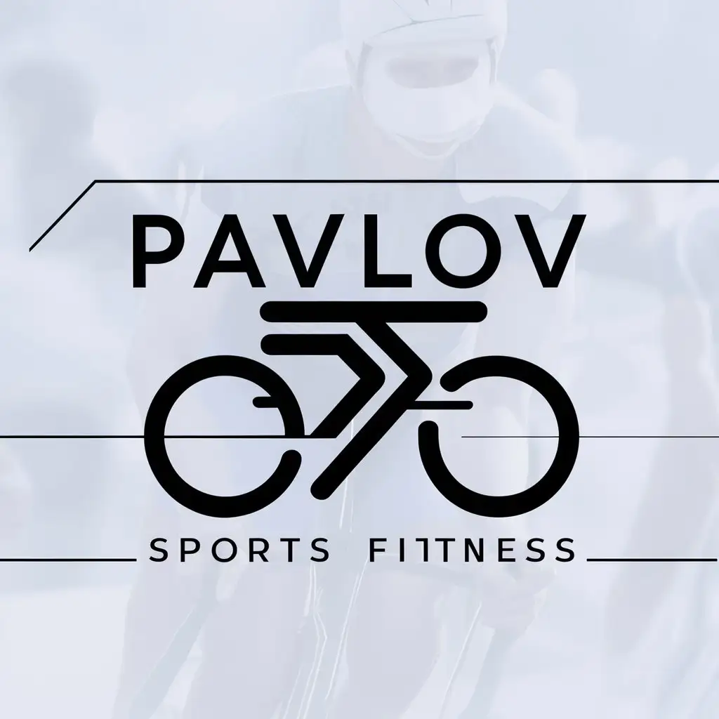 a logo design,with the text "Pavlov", main symbol:🚴🏻,Moderate,be used in Sports Fitness industry,clear background