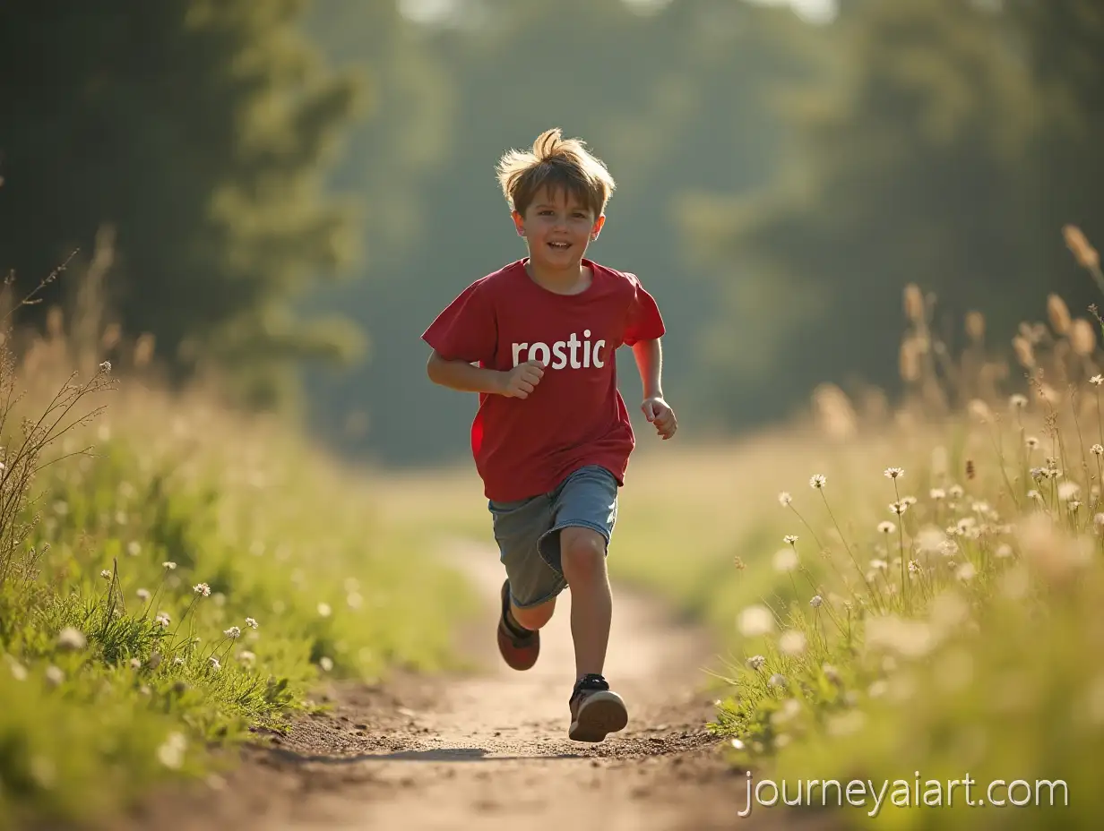 Boy-Running-Away-from-TyrannAI-Image-Expansionosaurus-Rex-in-the-Wild