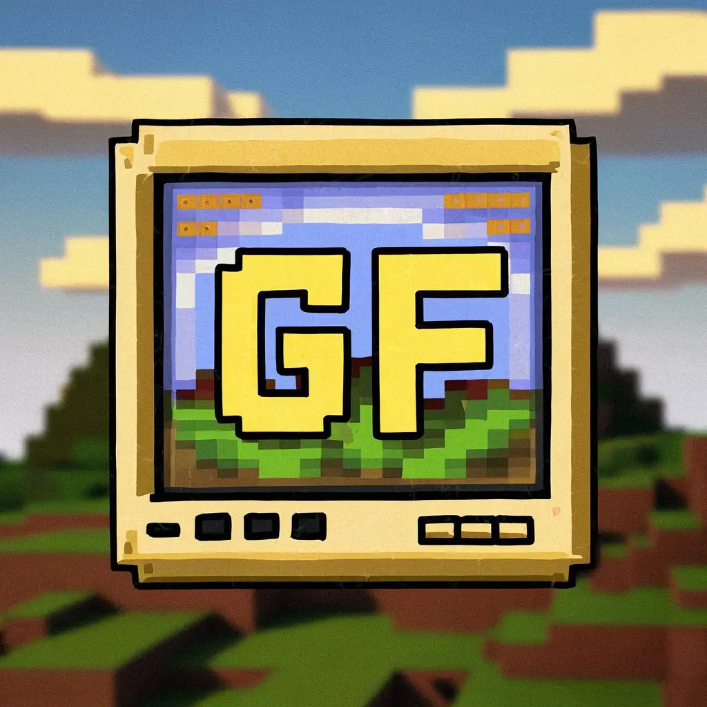 Minecraft-Style-Picture-with-GF-in-Yellow-Tones