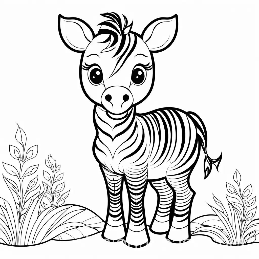 Friendly-Cartoon-Zebra-Coloring-Page-for-Kids