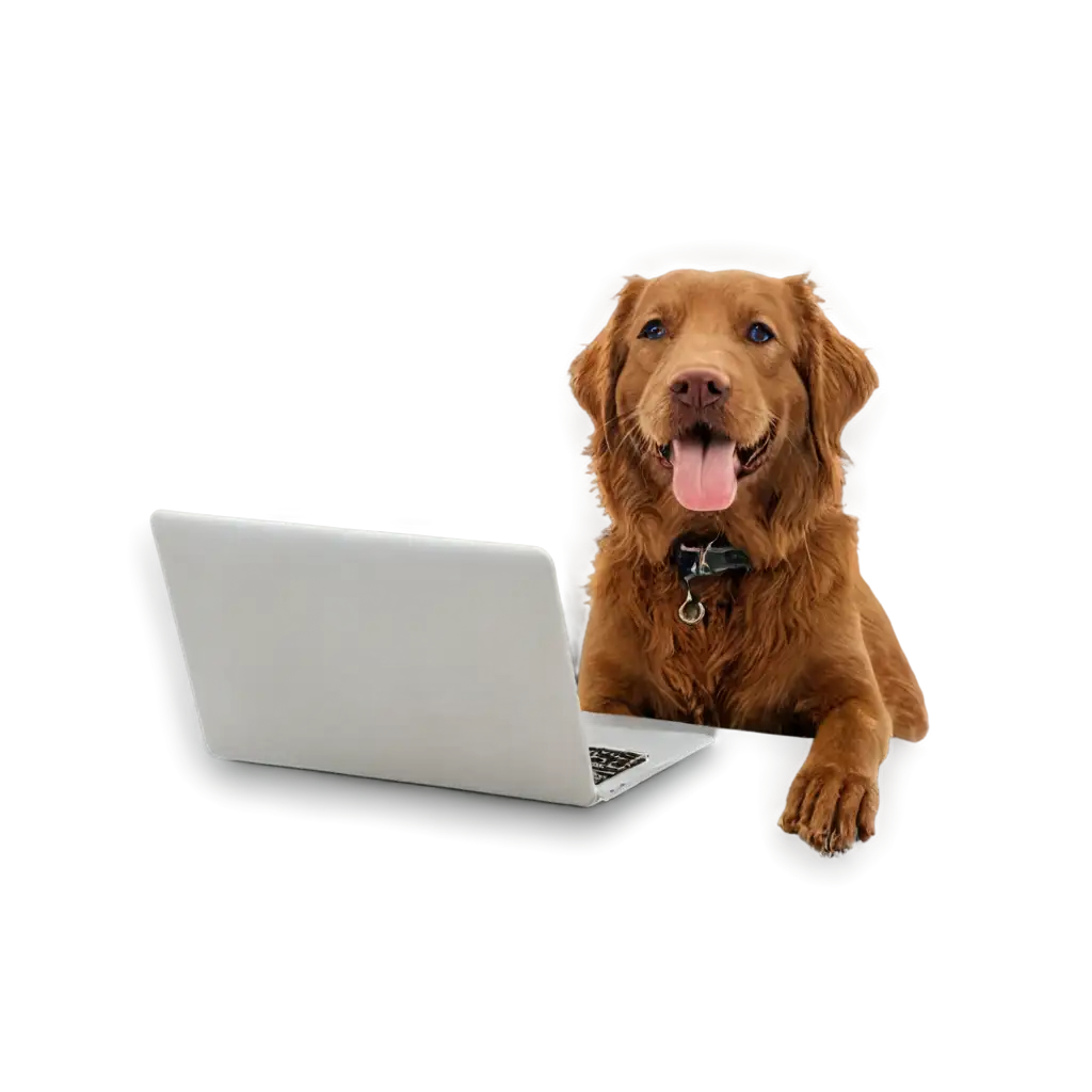 Happy-Dog-Ordering-Treats-Online-PNG-Image-Perfect-for-PetRelated-Content