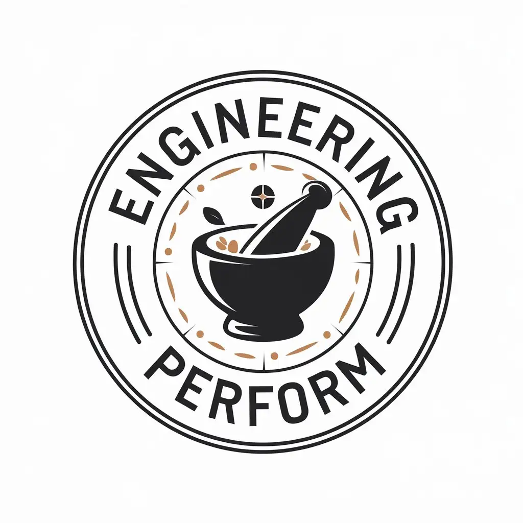 a vector logo design,with the text "Engineering perform", main symbol:My name is Moayad, I am a retired civil engineer and environmentalist. I love perfumes and perfume making. I want you to draw me a logo so that I can distribute perfumes that I make.,Moderate,be used in perform making and lover industry,clear background