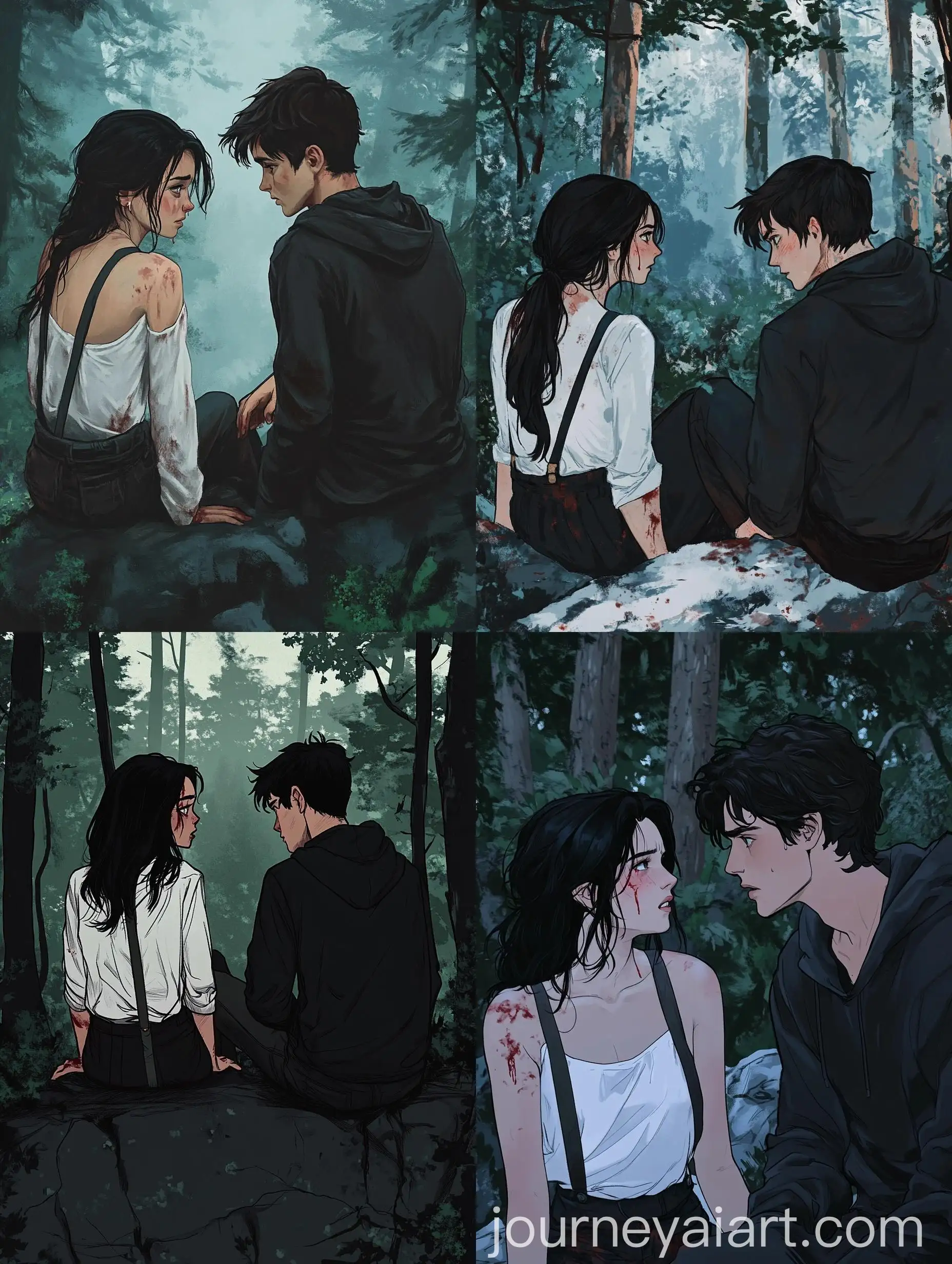 Emotional-Encounter-on-Forest-Cliff-Young-Adults-in-Tears