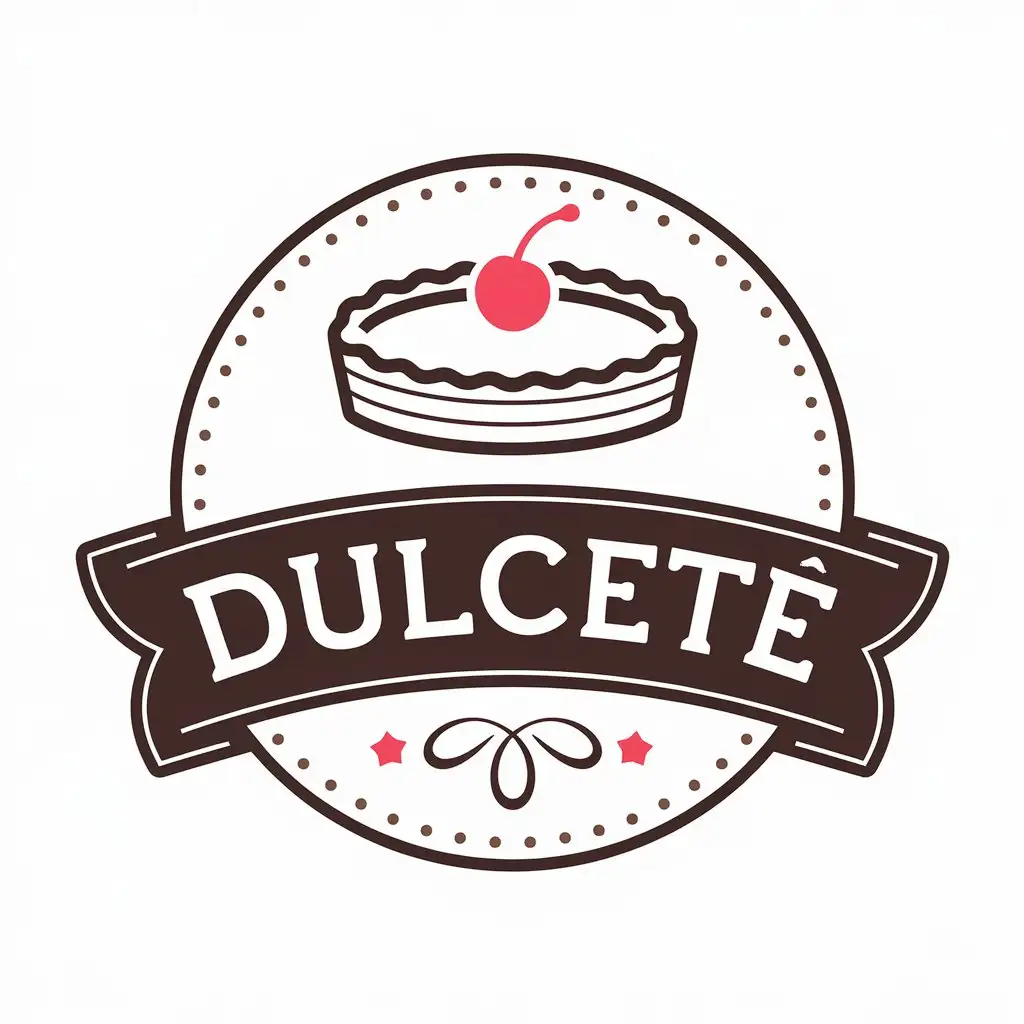 LOGO Design for Dulcete Sweet Tarta Theme with Vibrant Colors for Retail Industry