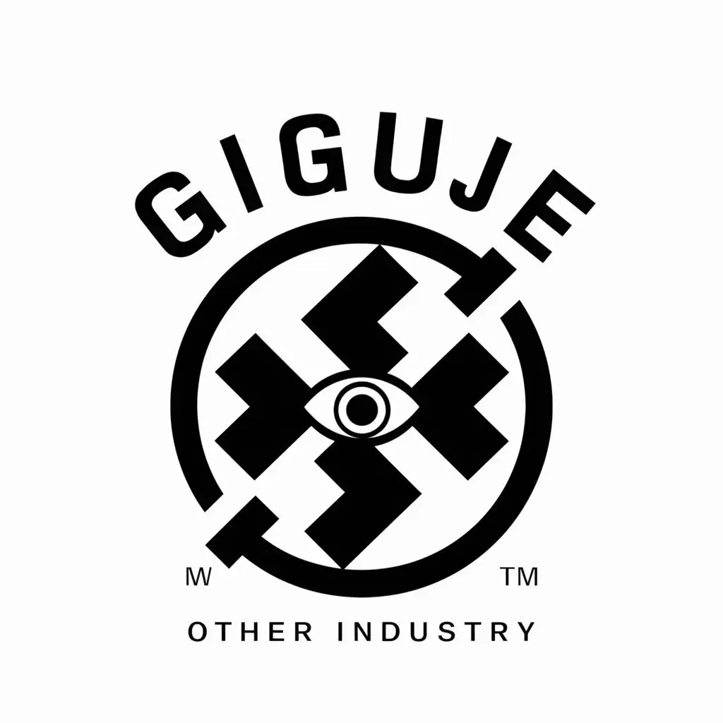 a logo design,with the text "GIGUJE", main symbol:German Nazi swastika,Moderate,be used in Others industry,clear background