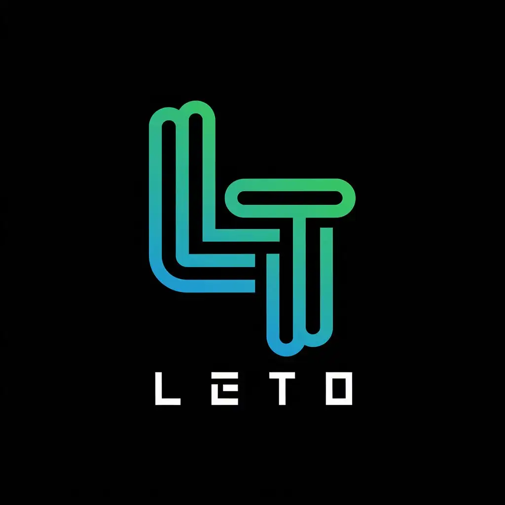 LOGO Design for LETO BlueGreen Tech Style with Flat Design for Internet Industry