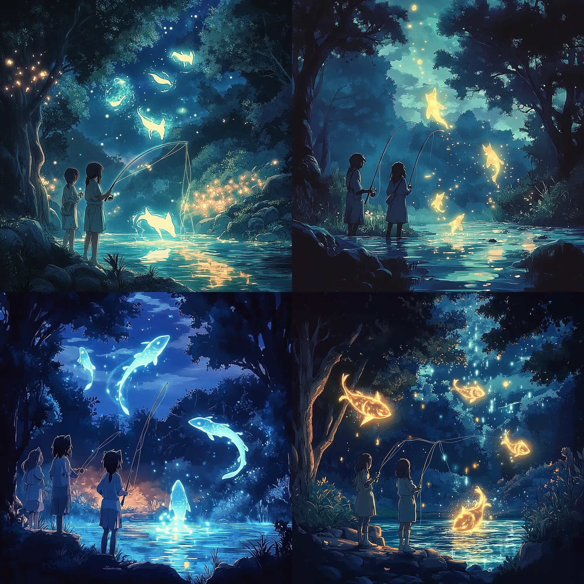 Young-Adventurers-Fishing-for-Glowing-Spirit-Foxes-at-a-Mystical-Lake