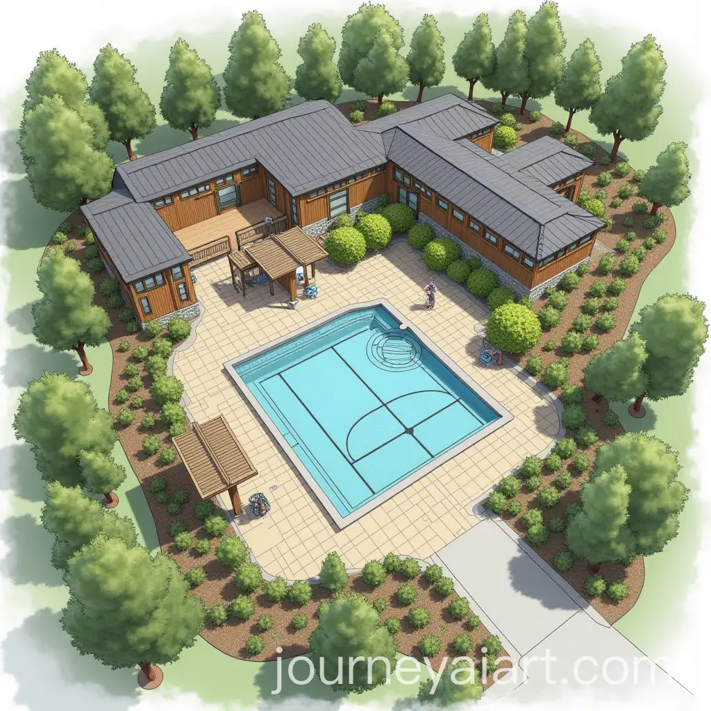 Community-Pool-House-Design-Featuring-Sustainable-Garden-and-NatureInspired-Splash-Pad