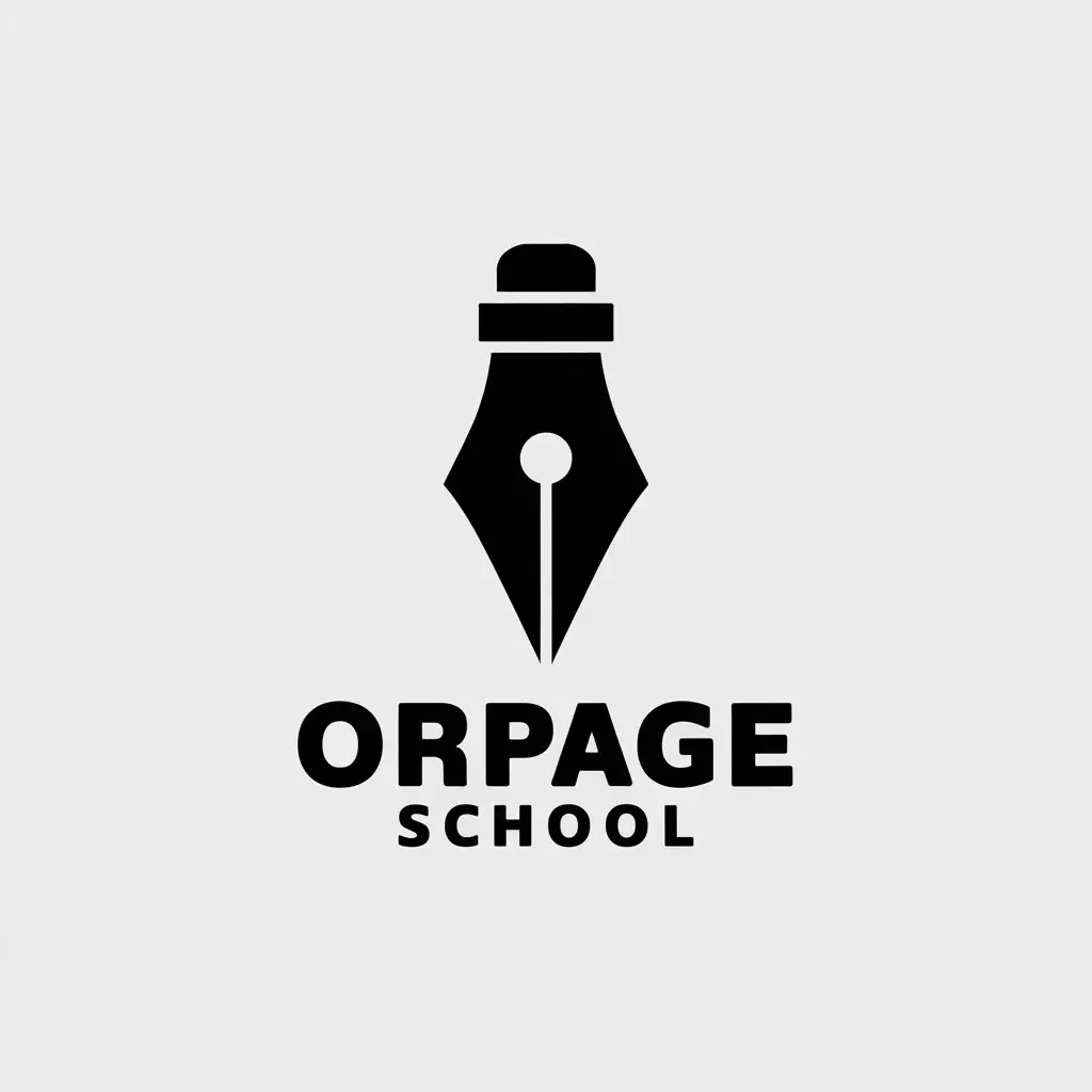 LOGO-Design-For-Orpageschool-Pen-Symbol-in-Minimalistic-Style-for-Education-Industry