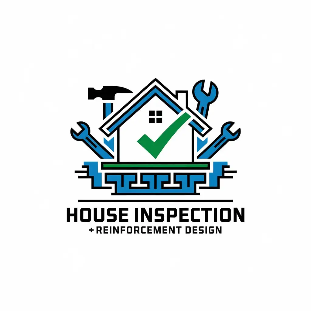 LOGO Design for House InspectionReinforcement Design Modern and Minimalist with Building Structure and Safety Evaluation Theme