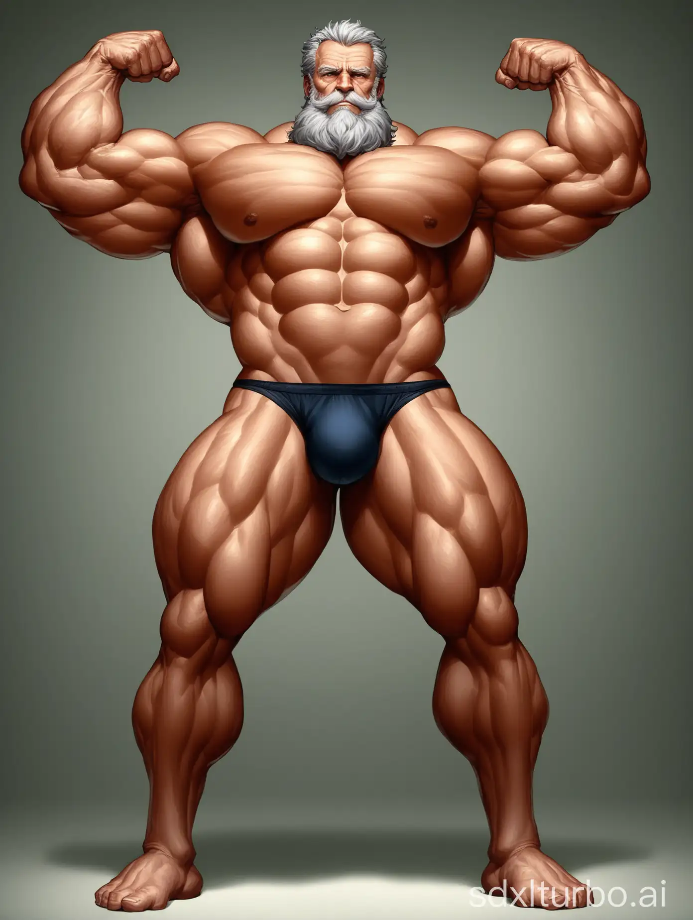 Muscular-Elderly-Man-Showing-Giant-Biceps-and-Abs-in-Underwear