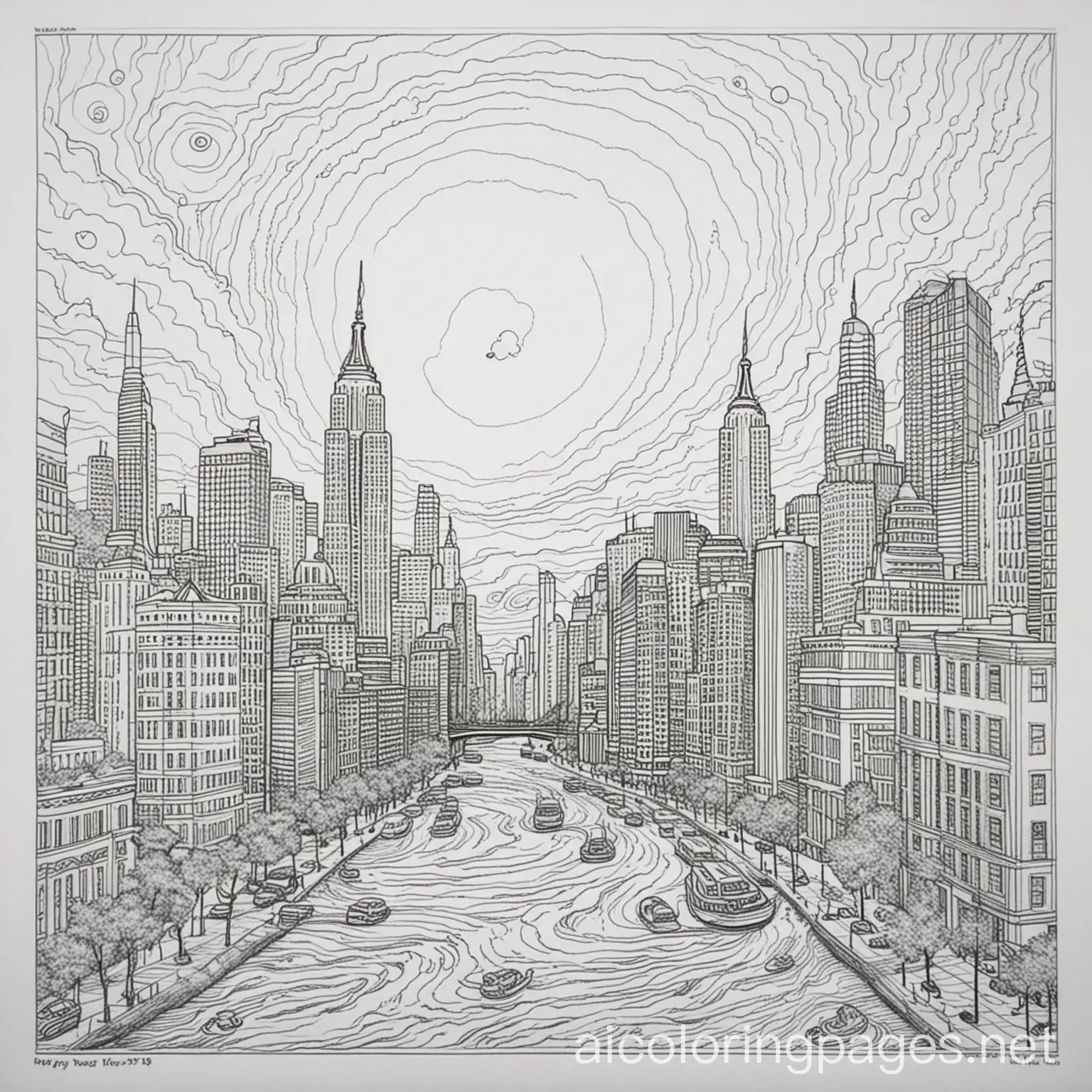 Coloring-Page-of-New-York-During-Hurricane-Sandy