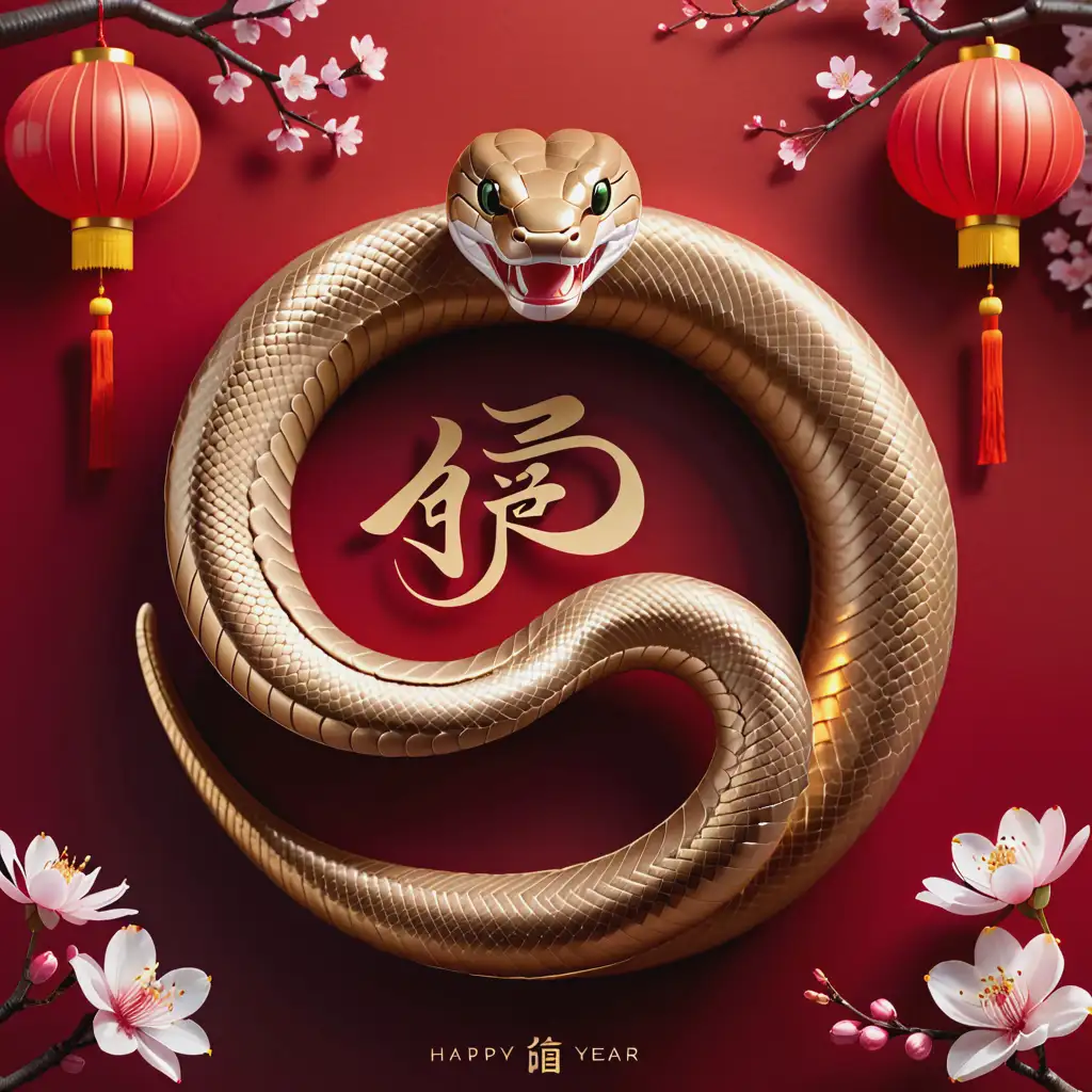 Elegant-Golden-Snake-for-Lunar-New-Year-with-Cherry-Blossoms-and-Lanterns