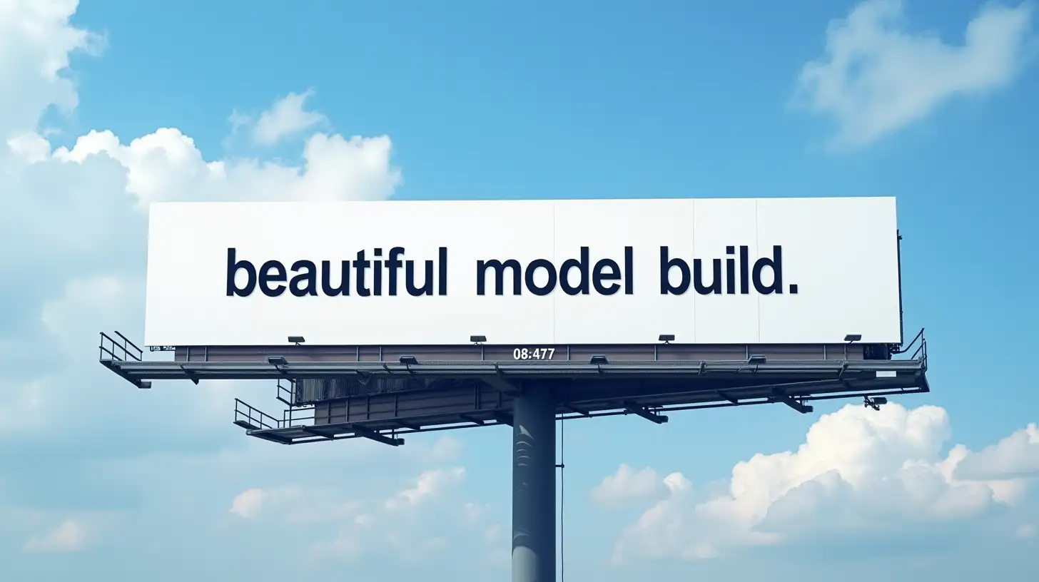 Stunning Japanese Skyline Adorned with Beautiful Model Build Billboard