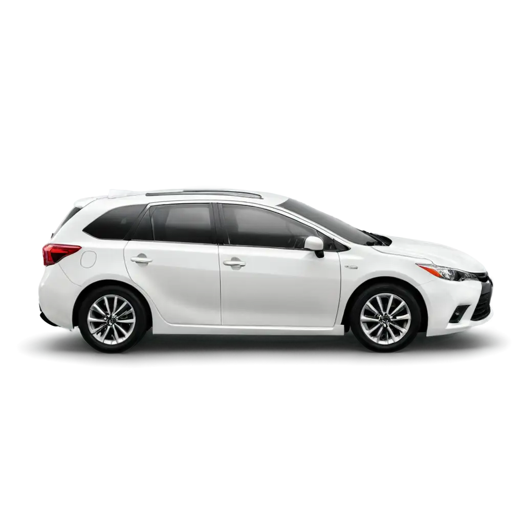 HighQuality-PNG-Image-of-a-White-Toyota-Car-and-Cat-for-Versatile-Use