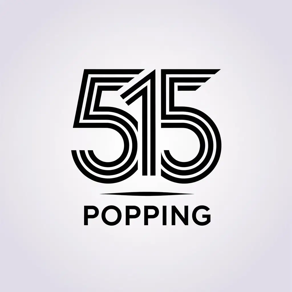 LOGO-Design-for-Popping-Fitness-Minimalistic-515-Symbol-with-Vibrant-Sports-Energy