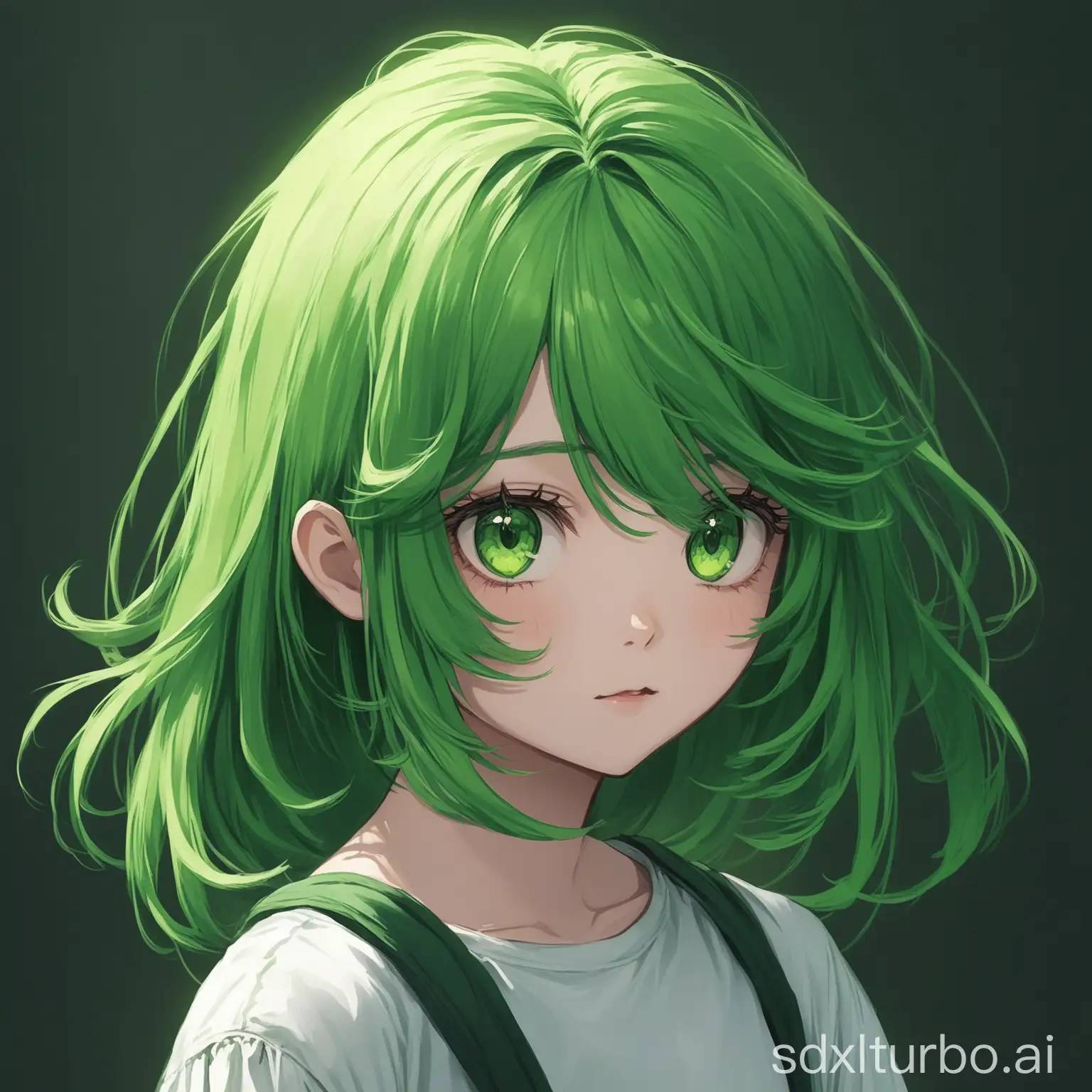 green hair girl