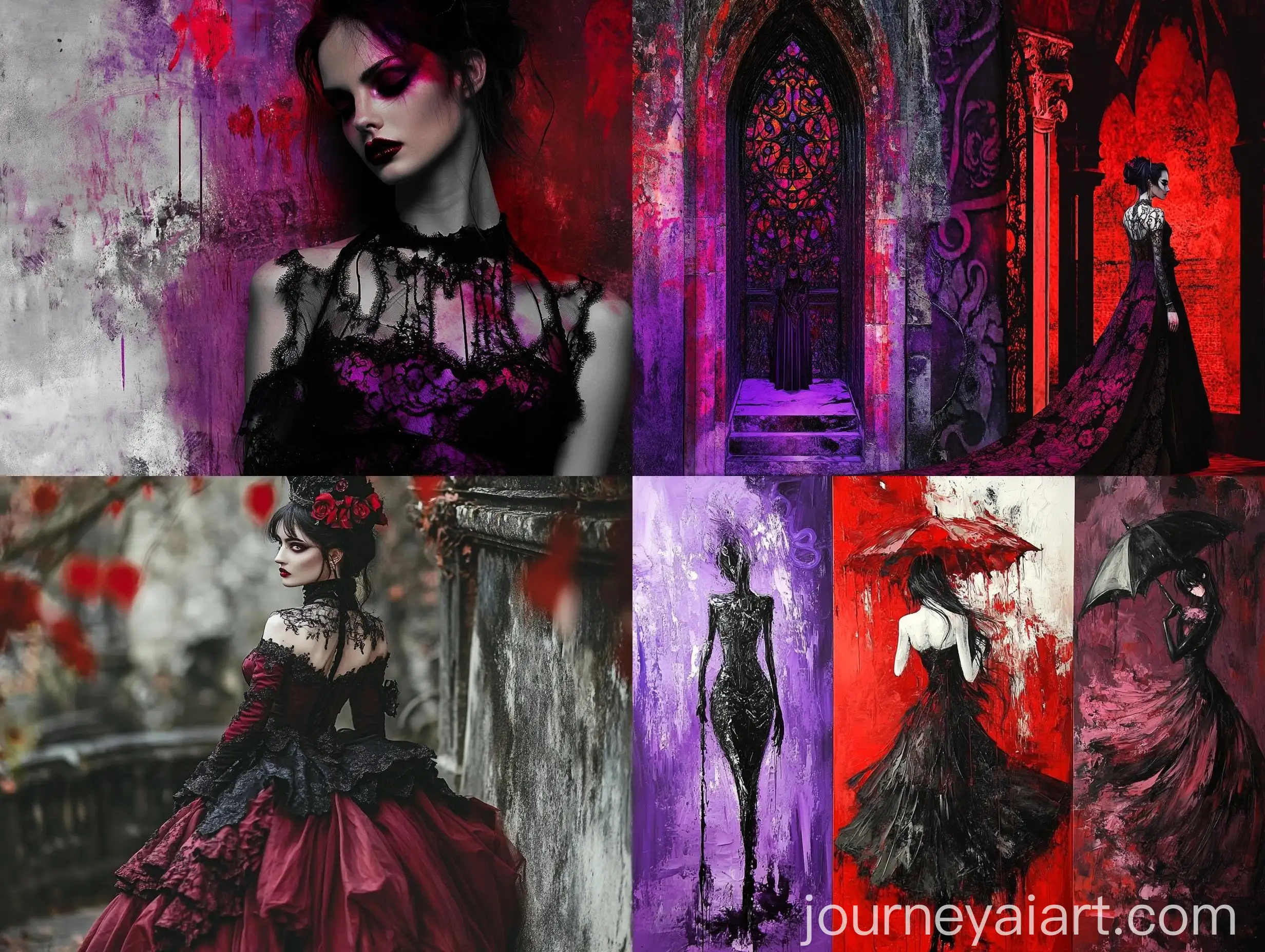 Gothic-Style-Daughter-of-Satan-in-Red-Purple-and-Black