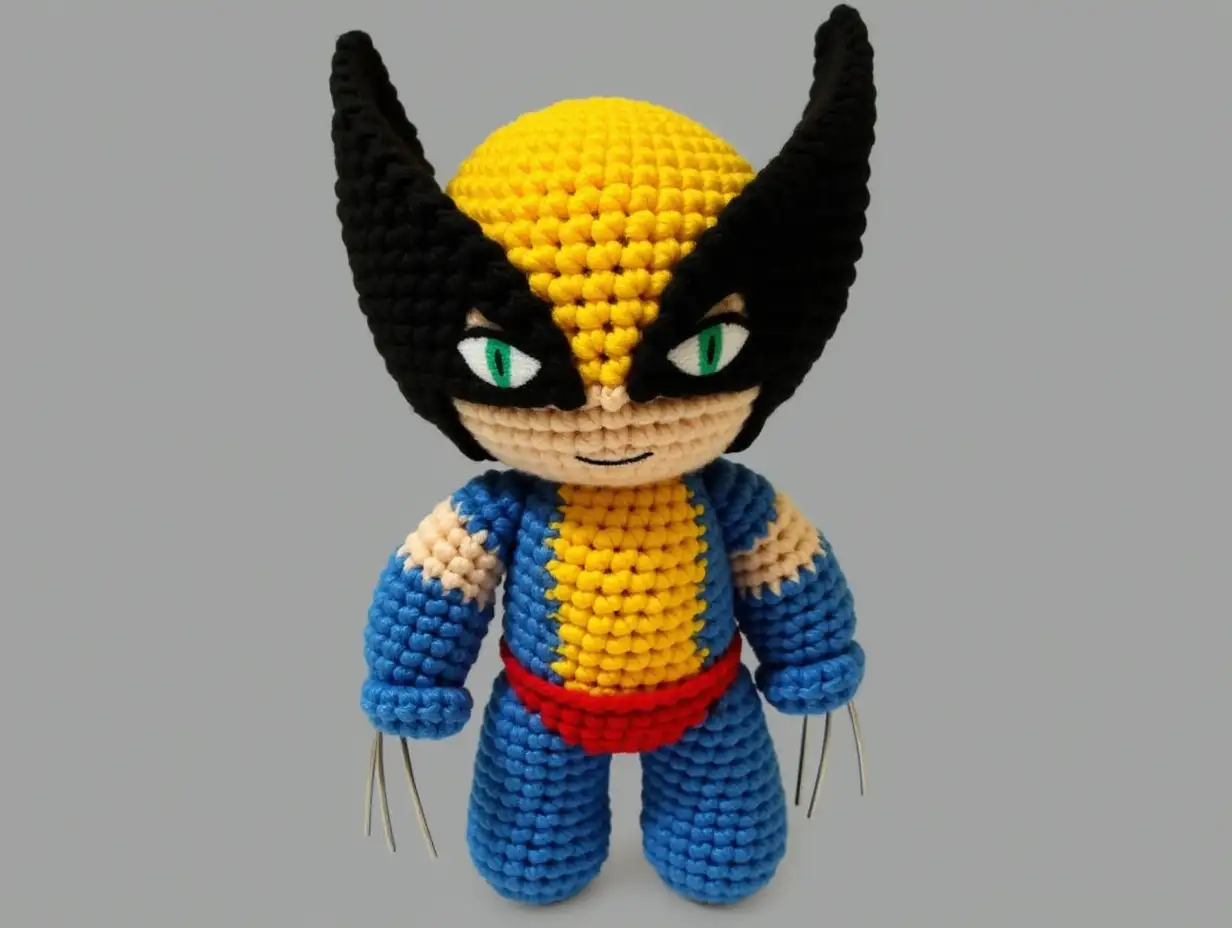 Amigurumi of  Wolverine from Marvel Comics