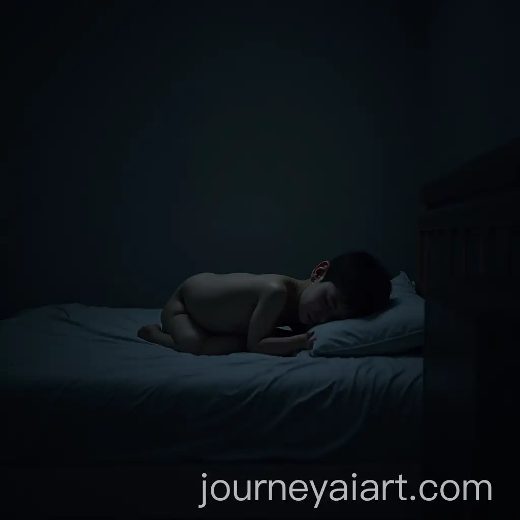 Young-Boy-Crying-in-Dark-Silent-Room-with-Prayer-for-Comfort