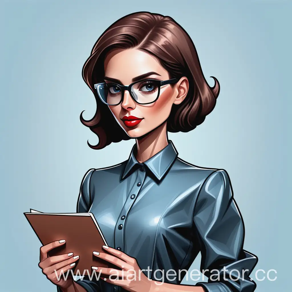 Contemporary-Woman-with-Notebook-for-Telegram-Bot-Cover